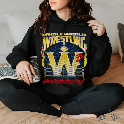 Andrew Everett whole World Wrestling where the big boys Frolic logo shirt