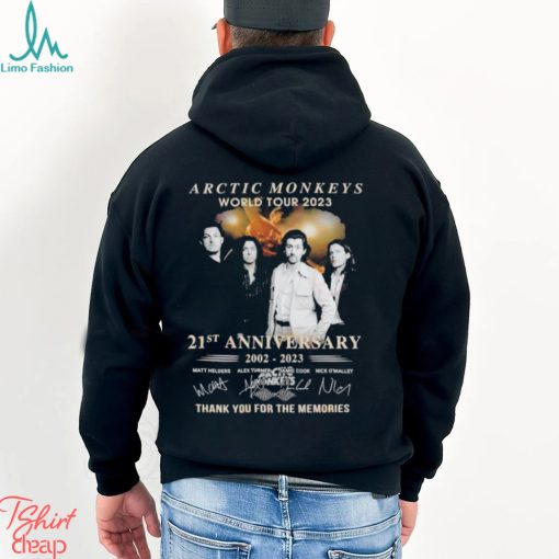 Arctic Monkeys World Tour 2023 21st Anniversary 2002 – 2023 Thank You For The Memories T Shirt