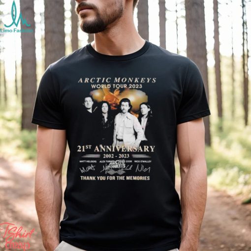 Arctic Monkeys World Tour 2023 21st Anniversary 2002 – 2023 Thank You For The Memories T Shirt