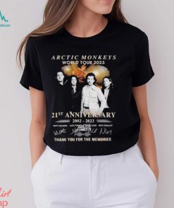 Arctic Monkeys World Tour 2023 21st Anniversary 2002 – 2023 Thank You For The Memories T Shirt