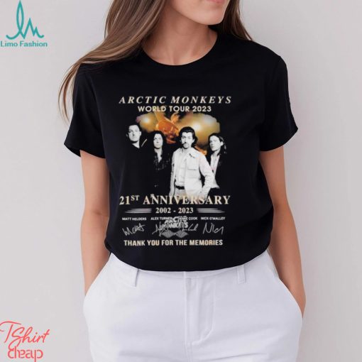 Arctic Monkeys World Tour 2023 21st Anniversary 2002 – 2023 Thank You For The Memories T Shirt
