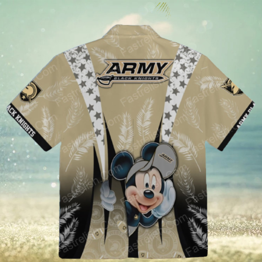 Army Black Knights Mickey Summer Hawaiian Shirt Army Black Knights Mickey Summer Hawaiian Shirt