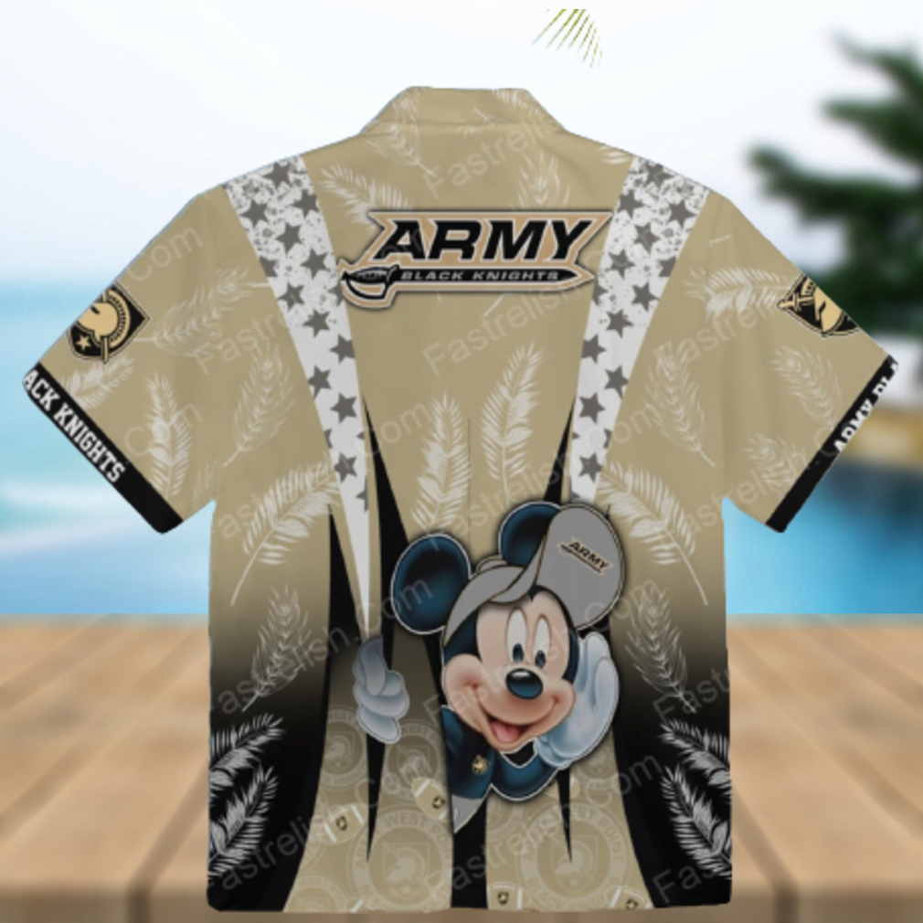 Army Black Knights Mickey Summer Hawaiian Shirt Army Black Knights Mickey Summer Hawaiian Shirt