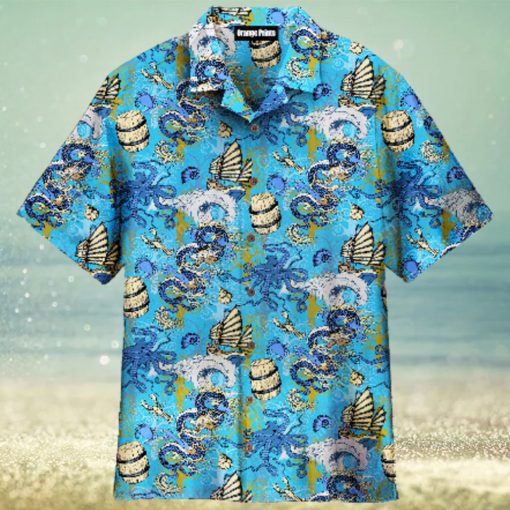 Asian Dragon, Octopus And Sea Voyages Aloha Hawaiian Shirt