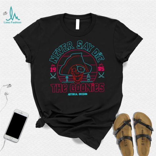 Astoria Goonies Never say Die 1985 Skull neon shirt
