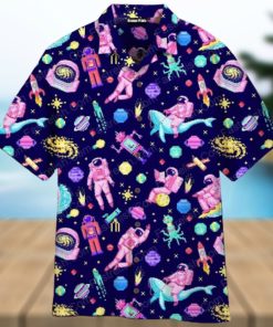 Astronaut Spaceman Pixel Aloha Hawaiian Shirt