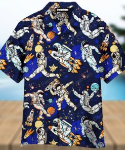 Astronauts In Sport Activities With Spaceships And Planets Aloha Hawaiian Shirt