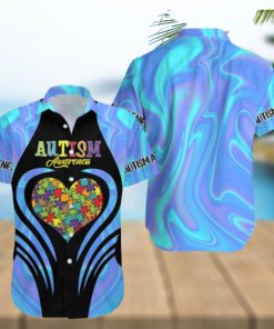 Autism Awareness Aloha Hawaiian Shirts Gift For Summer Vacation