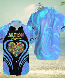 Autism Awareness Aloha Hawaiian Shirts Gift For Summer Vacation