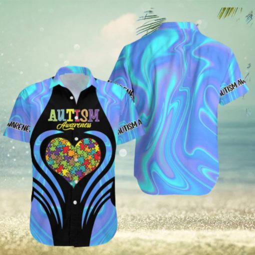 Autism Awareness Aloha Hawaiian Shirts Gift For Summer Vacation