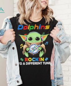 Autism Miami Dolphins Baby Yoda Rockin To A Different Tune Shirt, hoodie, sweater, long sleeve and tank top Autism Miami Dolphins Baby Yoda Rockin To A Different Tune Shirt