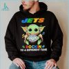 Autism New York Jets Baby Yoda Rockin To A Different Tune Shirt