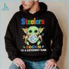 Autism Pittsburgh Steelers Baby Yoda Rockin To A Different Tune Shirt