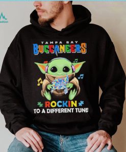 Autism Tampa Bay Buccaneers Baby Yoda Rockin To A Different Tune Shirt
