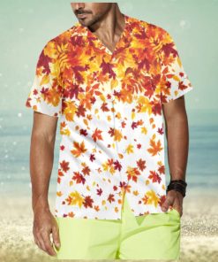 Autumn Leaves On White Thanksgiving Hawaiian Shirts