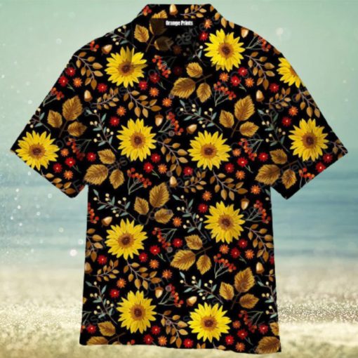 Autumn Sunflowers Thanksgiving Aloha Hawaiian Shirt