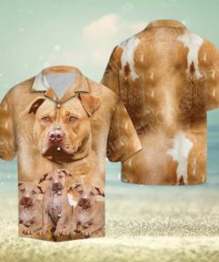 Awesome American Pit Bull Terrier Aloha Hawaiian Shirts