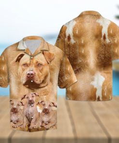 Awesome American Pit Bull Terrier Aloha Hawaiian Shirts