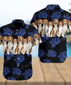 Awesome Beagle Dog Lover Christmas Up Hawaiian Shirt