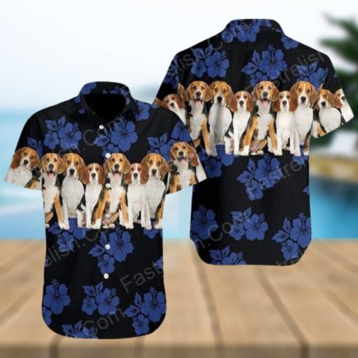 Awesome Beagle Dog Lover Christmas Up Hawaiian Shirt