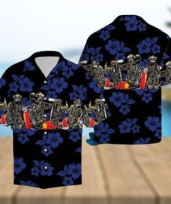 Awesome Hockey Black Aloha 3D Hawaiian Shirt For Men And Women