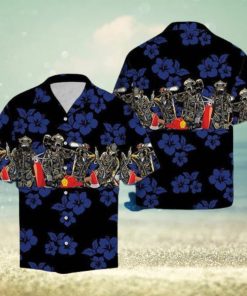 Awesome Hockey Black Aloha 3D Hawaiian Shirt For Men And Women