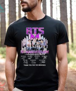 BTS 10th Anniversary 2013 – 2023 Signature Thank You For The Memories T Shirt