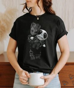 Baby Groot Hugs Jack Skellington Vintage T Shirt