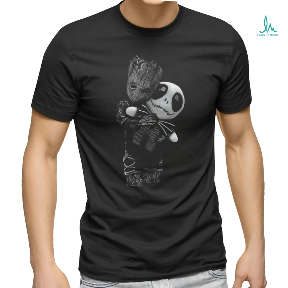 Baby Groot Hugs Jack Skellington Vintage T Shirt Baby Groot Hugs Jack Skellington Vintage T Shirt