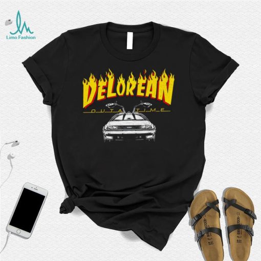 Back to the Future Delorean Outatime Back to Flames shirt