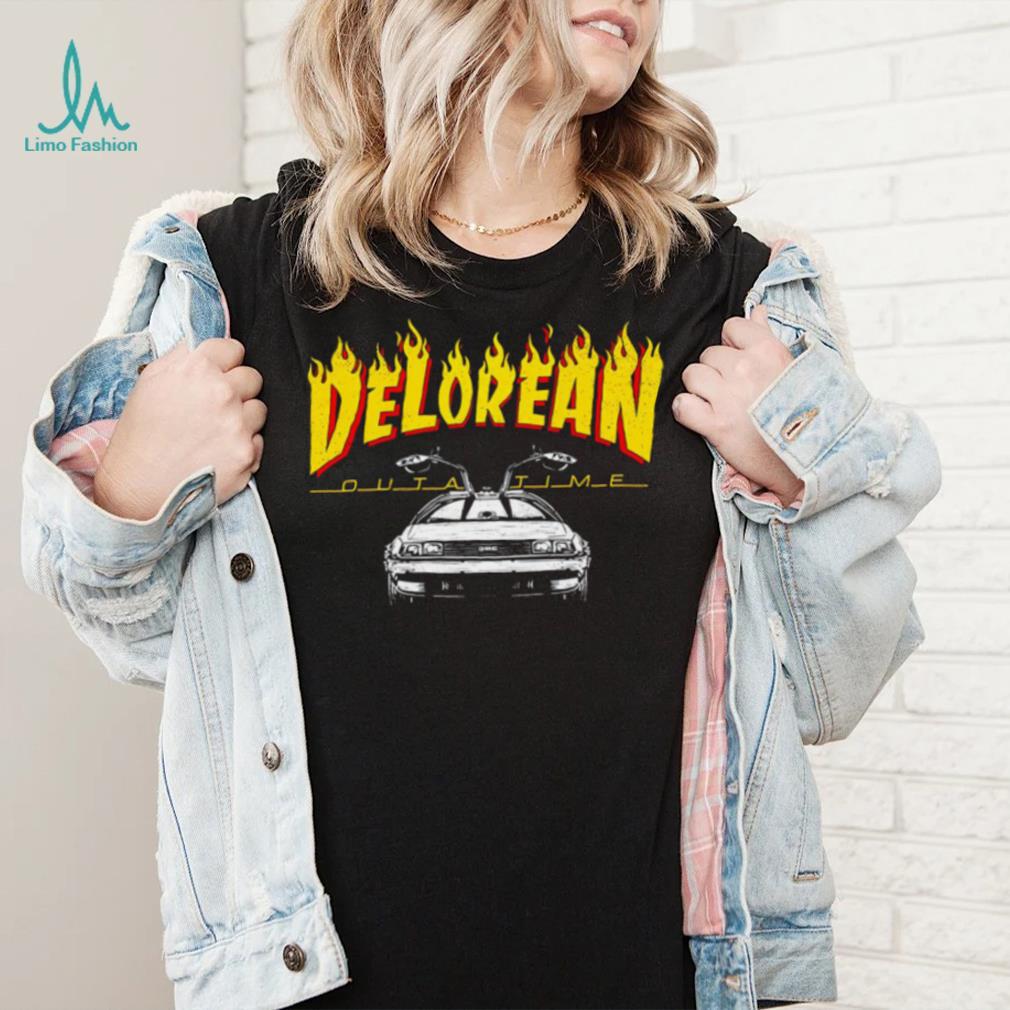 Back to the Future Delorean Outatime Back to Flames shirt Back to the Future Delorean Outatime Back to Flames shirt