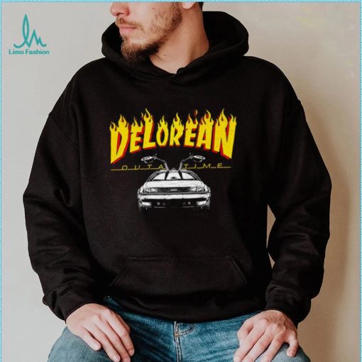 Back to the Future Delorean Outatime Back to Flames shirt