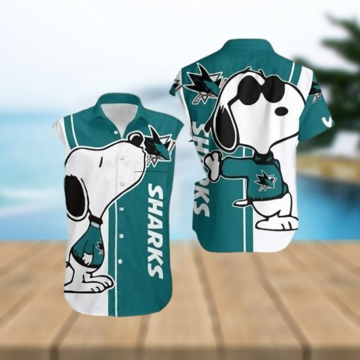 Beach San Jose Sharks Snoopy Hawaiian Shirt For Men For Men