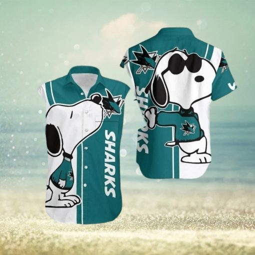 Beach San Jose Sharks Snoopy Hawaiian Shirt For Men For Men