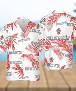 Beck’s Beer Palm Leaves Pattern Limited Hawaiian Shirt