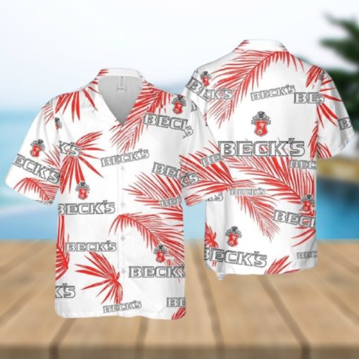 Beck’s Beer Palm Leaves Pattern Limited Hawaiian Shirt