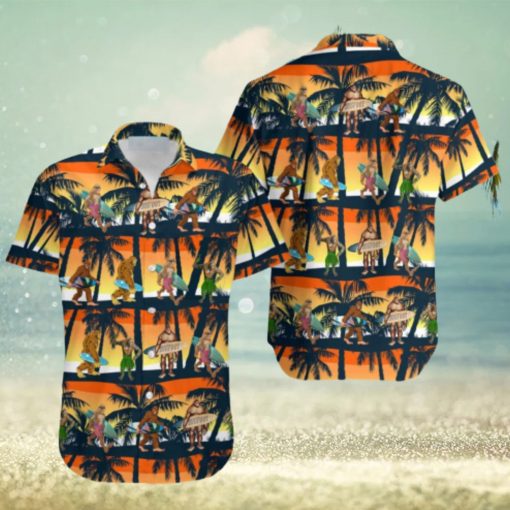 Bigfoot Camping Aloha Hawaiian Shirt