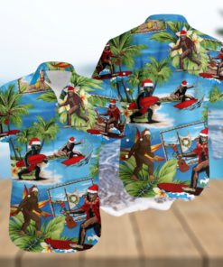 Bigfoot Camping Aloha Hawaiian Shirts Christmas Gift