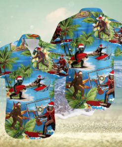 Bigfoot Camping Aloha Hawaiian Shirts Christmas Gift