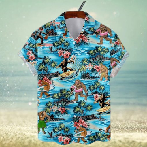 Bigfoot Tropical Short Sleeve Aloha Hawaiian Shirt Summer Gift For Men And Women