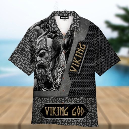 Black And White Viking God Hawaiian Shirt