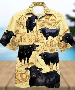 Black Angus Cattle Hawaiian Shirt