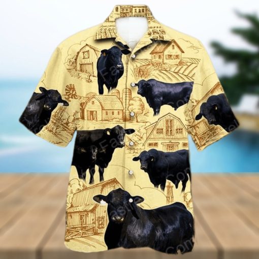 Black Angus Cattle Hawaiian Shirt