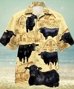 Black Angus Cattle Hawaiian Shirt