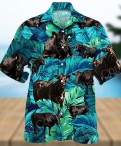 Black Angus Cattle Lovers Aloha Hawaiian Shirts