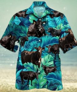 Black Angus Cattle Lovers Aloha Hawaiian Shirts