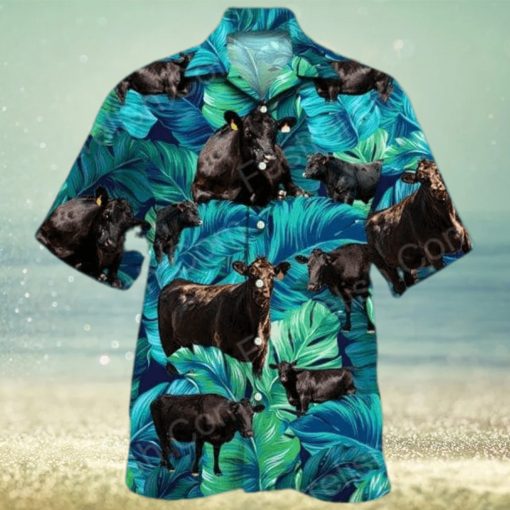 Black Angus Cattle Lovers Aloha Hawaiian Shirts