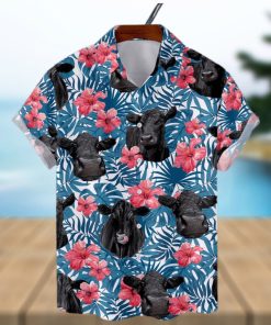 Black Angus Cow Short Sleeve Aloha Hawaiian Shirt Summer Gift For Men And Women