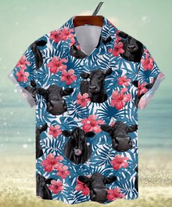 Black Angus Cow Short Sleeve Aloha Hawaiian Shirt Summer Gift For Men And Women