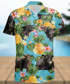 Black Angus Tropical Pineapple Hawaiian Shirt